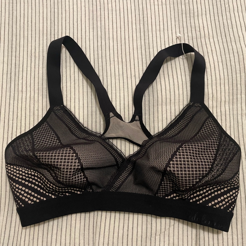 Lululemon Athletica Awake To Lace Black / Barely Beige Bra
